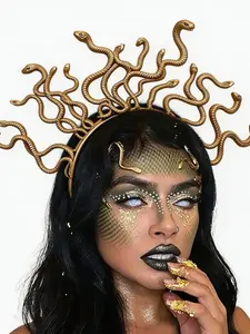 Medusa Snake Headband, Halloween Goddess Crown, Gothic Role-Playing Hair Accessory, Party Costume Photography Prop