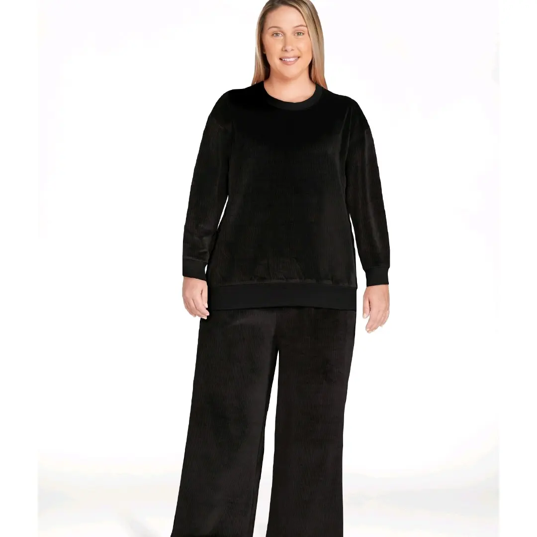 Joyspun Soft Long Sleeve 3 Piece Pajama Set for Women - Comfortable Loungewear Pjs - Nightwear Lady Homewear pajama set