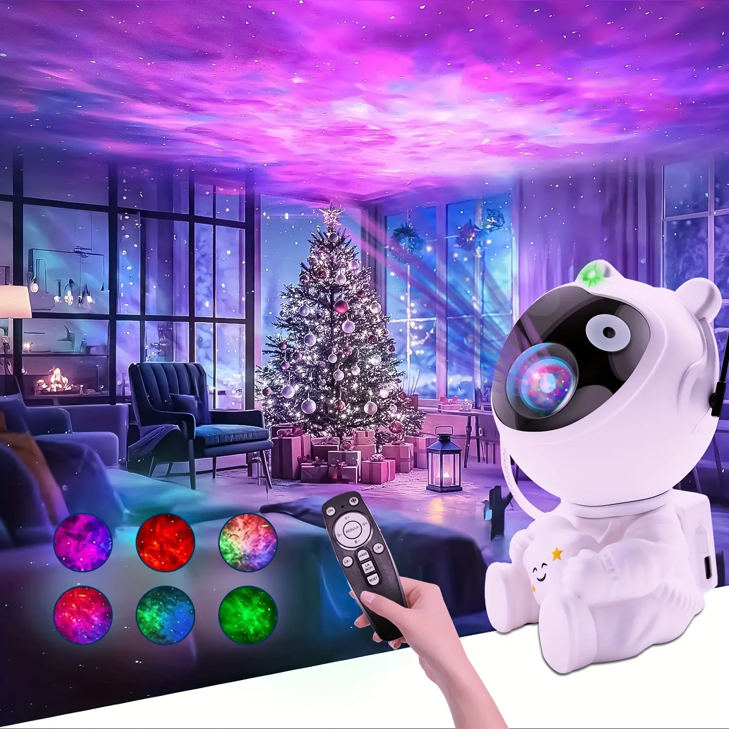 Astronaut Galaxy Projector For Bedroom Astronaut Projection Lamp Starry Night Nebula Night Light Room Decoration Lamp For Birthday Adult Christmas Gift