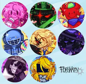 ROBLOX FORSAKEN Pinback Buttons, Forsaken Characters Cute Button, Cute Pins For Backpacks, Jacket Accessory, Kawaii Collectible Decor for Bags, Jackets, & Gifts, Cute Gifts for Fans, Fun Decor, Unique Style