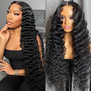 New front lace wig, fashionable women's lace wig, synthetic fiber full head wig