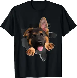 100% Cotton Funny German Shepherd Lovers Design For Men Women Pet Dog T-Shirt