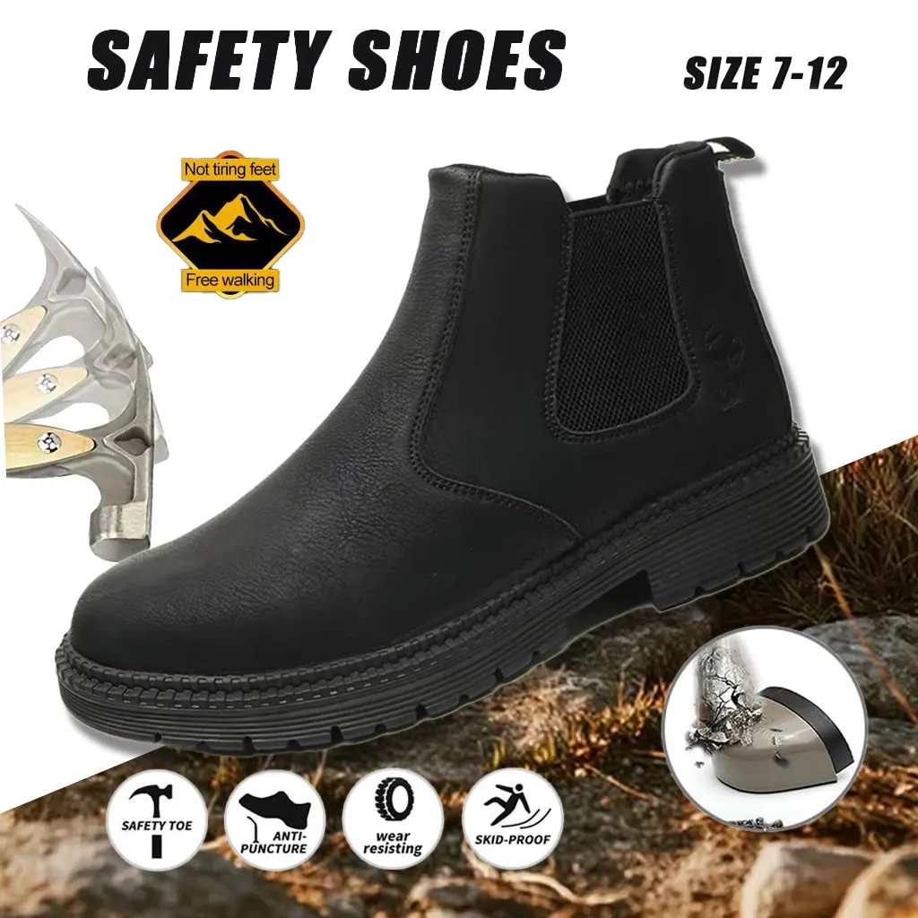 Electrician Safety Shoes - Splash-proof, Smash-proof, Puncture-proof, Breathable, Voltage Rated, Size 7-12, Anti-puncture, Wear Resistant, Skid-proof