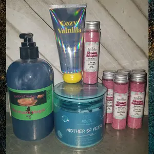 Beauty Mechanics Mother Of Pearl Body Scrub, Lotion, Body Wash & Bath Salt Lot