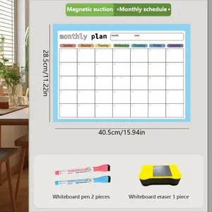 Soft Magnetic Erasable Fridge Note Pad Multifunctional Daily Reminder Schedule Planning Board Household Supplies