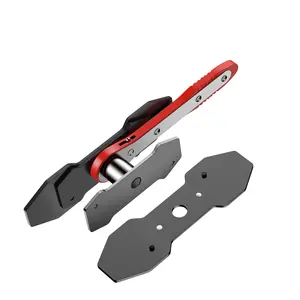 Brake Caliper Press Tool Car Ratcheting Brake Caliper Piston Spreader Press Tool with 2 pcs Steel Plates for Efficient Auto Repair