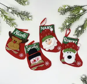 Personalized Christmas Stocking Ornament, Stocking Ornament Gift Holder, Gift Card Holder Ornament