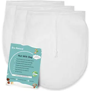 Nut milk bag reusable  12 x 10 cheesecloth bags for straining almondsoy milk greek yogurt strainer milk nut bag for cold brew coffee tea beer juice fine nylon mesh cheese cloth