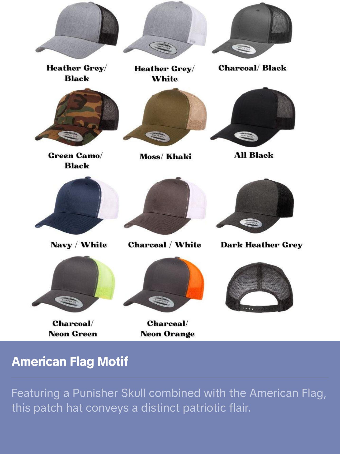 We The People 1776 Skull Flag Patch Hat