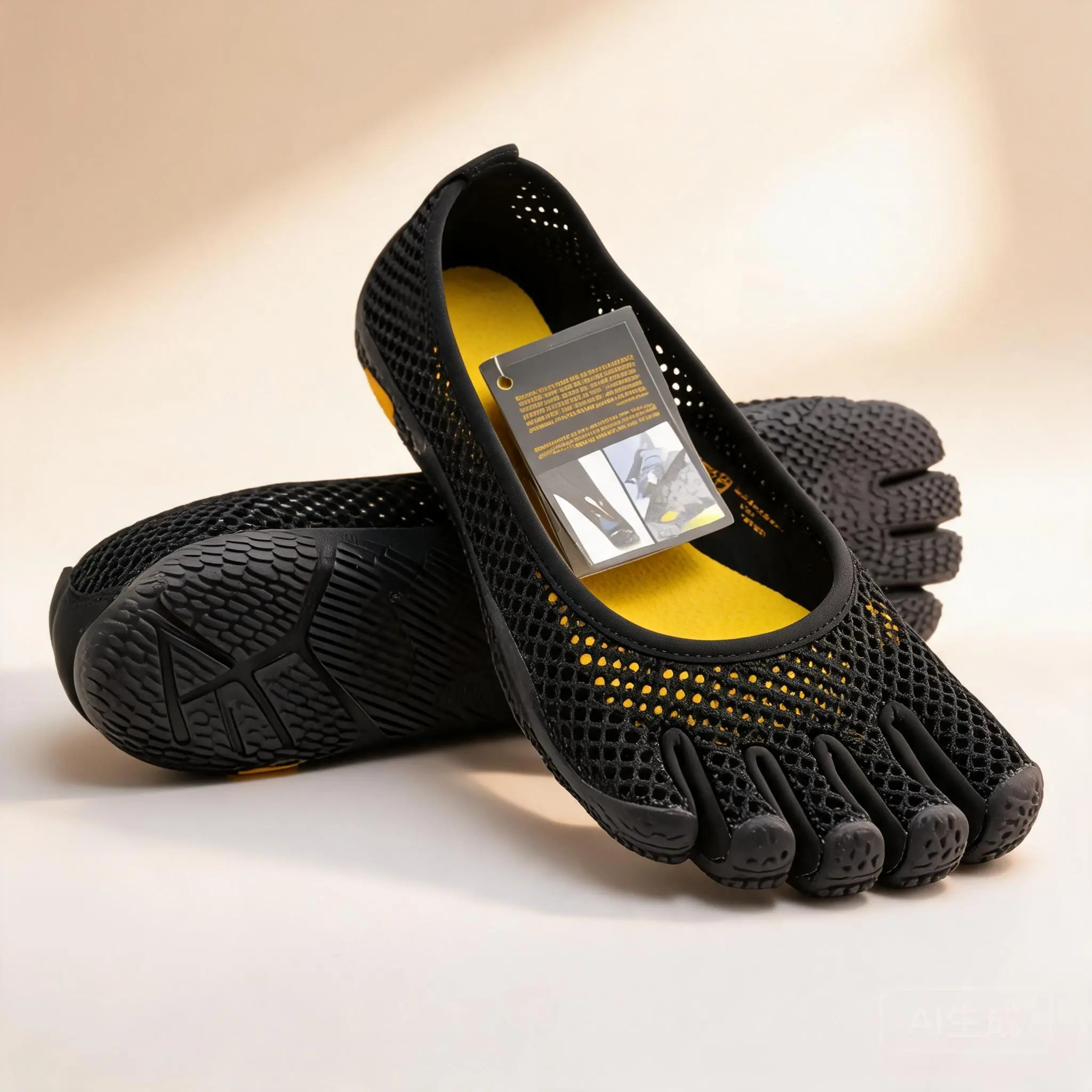 Women's Yoga Shoes - 5-Toe Ballet Flats, Crisscross Strap, Flexible Rubber Soles, Lightweight Breathable Moisture-Wicking, Suitable for Dance Yoga