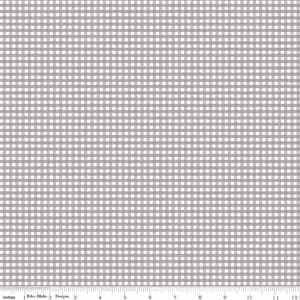 Fabric Riley Blake Basics Gray 1/8" Ginghams by the Quarter Yard C440-40-GRAY