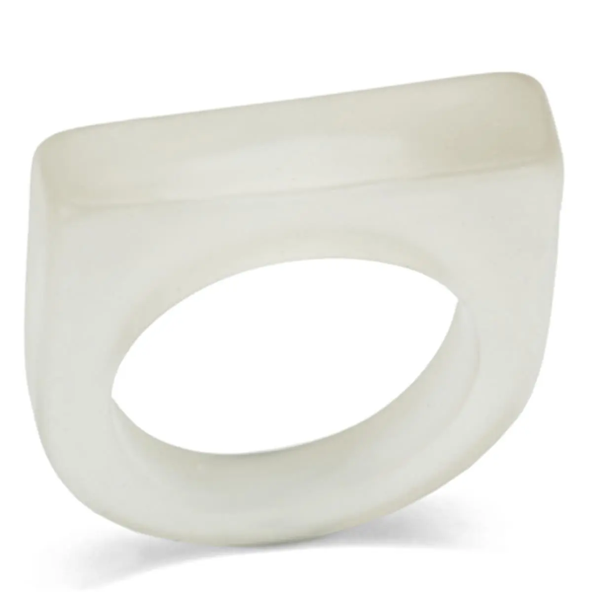 Alamode LO2965-6 Women Resin Ring with Synthetic in Clear - Size 6