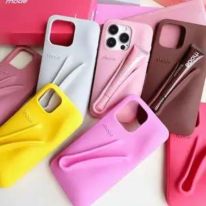 Trendy Rhode Reptide Lip-Tint Silicon Phone Case WITH Lip Gloss