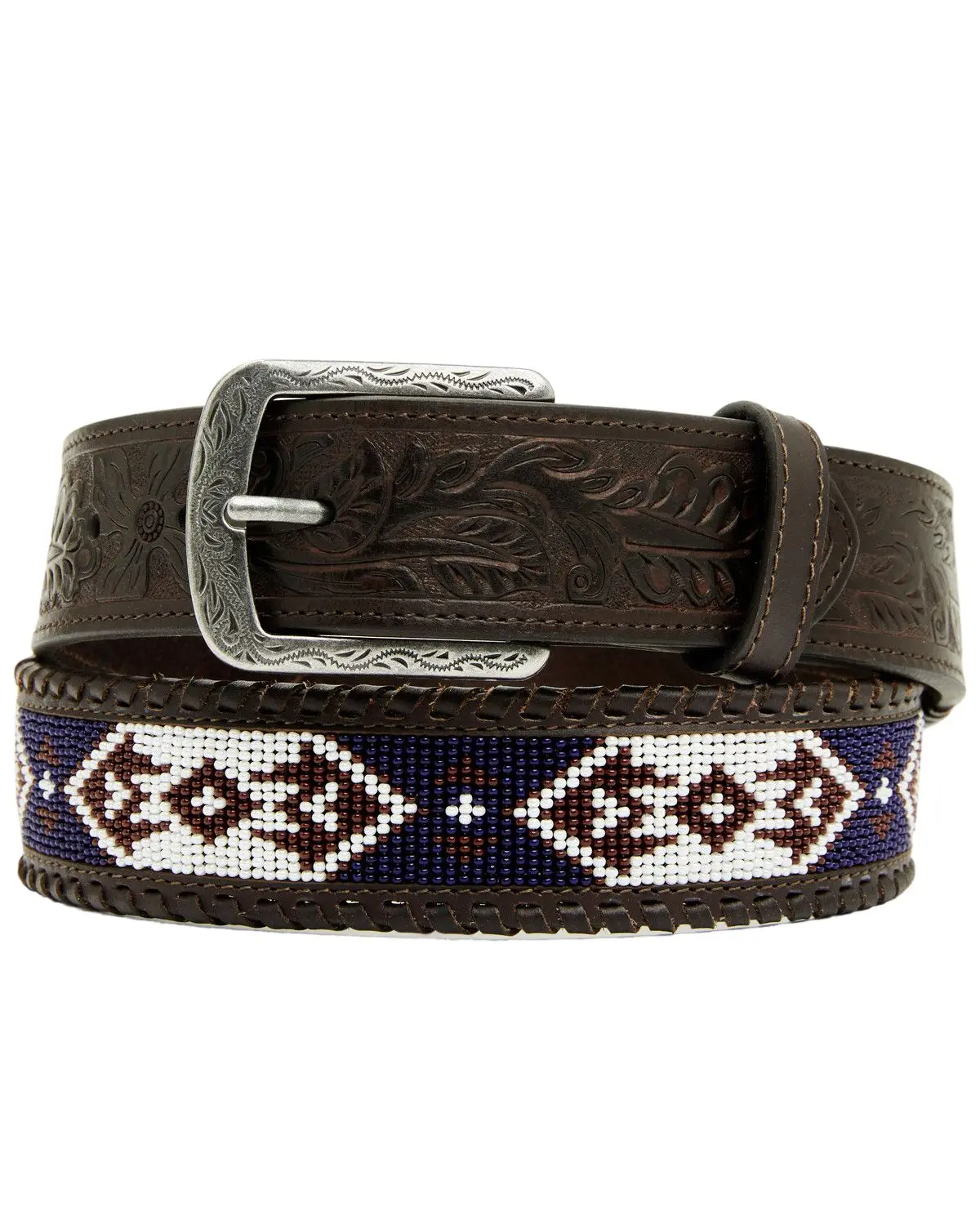 Cody James Men's Men'S Holt Beaded Tooled Belt - Cjasu25bt4-Bn