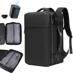 Backpack Travel 22L-45L Expandable Vacuum Compression computer Bag with Air Pump USB Charging Port Waterproof for Laptop Business College Camping(Sheet)