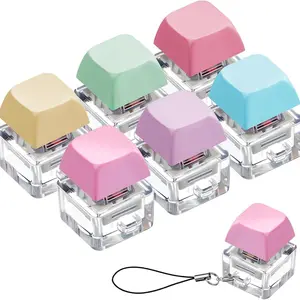 6 Piece Keyboard Keychain Set, Stress Relief Toy Buttons, Relaxing Gift for Adults, Perfect for Reducing Pressure