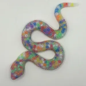 Flexible confetti Snake Silicone Picky Pad - Skin Picking & ADHD Relief Toy with Textured Silicone Scales for Stress and Focus
