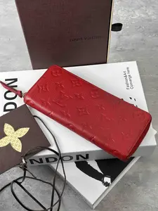 Pre-owned CHANEL As Shown Mini Bags LOUIS VUITTON / Portefeuille Clemence Monogram Empreinte Cerise Round Zipper Long Wallet in Enamel L