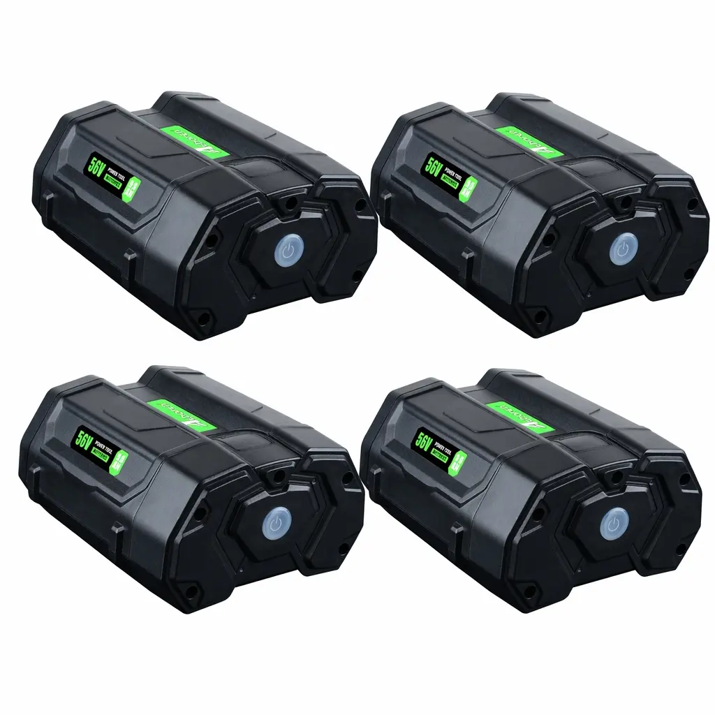 4-pack 9.0Ah 9000mAh 56V MAX Lithium-Ion Replacement Battery Compatible with EGO Power+ BA1400T BA2800T BA4200T BA5600T, Rechargeable Battery Pack for Cordless Outdoor Tools
