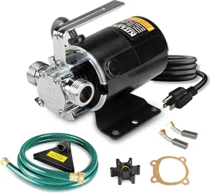 Water Transfer Pump, 115V 1/10HP 330GPH Utility Water Pump Electric With 6ft Suction Hose Kit, Portable Small Water Pump For Pool Draining, Removing Water From Rain Barrel, Aquariums, etc.