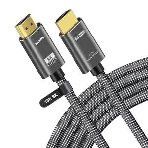 8K HDMI 2.1 Cable 6 ft /2M, | Ultra High Speed 48Gbps，4K@120Hz, 8K@60Hz, 0.01ms, HDR10+, eARC, HDCP2.3, DTS-HD, 12 Bit Color |, Braided HDMI Cord for Netflix Roku TV PC Monitor Projector PS5 Xbox