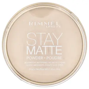 Rimmel London Stay Matte, Lightweight Mattifying Powder, 011 Creamy Natural, 0.49 oz (14 g)