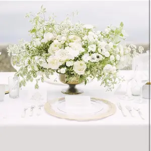 20 Packs White Tablecloth Rectangle for Party,Wedding,Banquets,Picnics,Camping and Outdoor Use