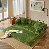 Green Plush Corduroy