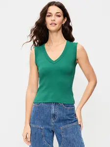Old Navy Women's Snug Crop V-Neck Tank Top