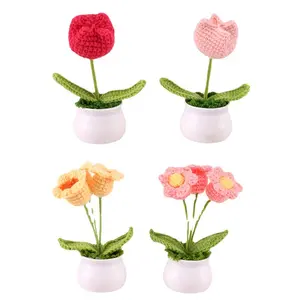 Tulip Lily of the Valley Artificial Flower Bouquet Small Desktop Decoration Gift