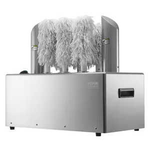 Heavy Duty Commercial Kitchen Electric Glass Polisher with 8 Multi-Brushes, 660 Cups/Hour Capacity for Champagne Glasses, Beer Cups, Mugs, Ideal for Bars, Restaurants