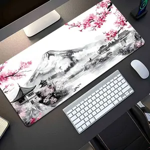 “Viral Pink Cherry Blossom Ink Landscape Mouse Pad | Japanese Aesthetic Desk Mat | Oversized Non-Slip Office/Gaming Pad | Elegant Calm Decor | Smooth Surface for Daily Use | Trendy Vibe Desk Setup 2026 #FYP #DeskGoals #CherryBlossomVibes #JapaneseDesk”