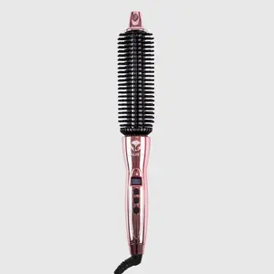 Perfecter Pro Heated Round Brush 1" - Curling Iron Alternative for Damage-Free Hair Styling - Curl, Smooth & Lift with Less Frizz & More Shine