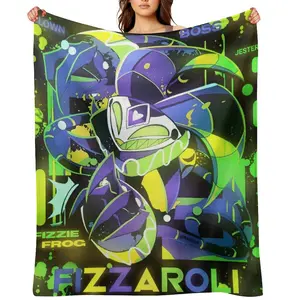 Helluva Boss Blitzo Flannel Blanket - Lightweight, Soft And Comfortable Gift Blanket, Suitable For Boys, Girls And Adults, Modern And Rural Decoration, Home Room Decoration, Suitable For All SeasonsD910-55