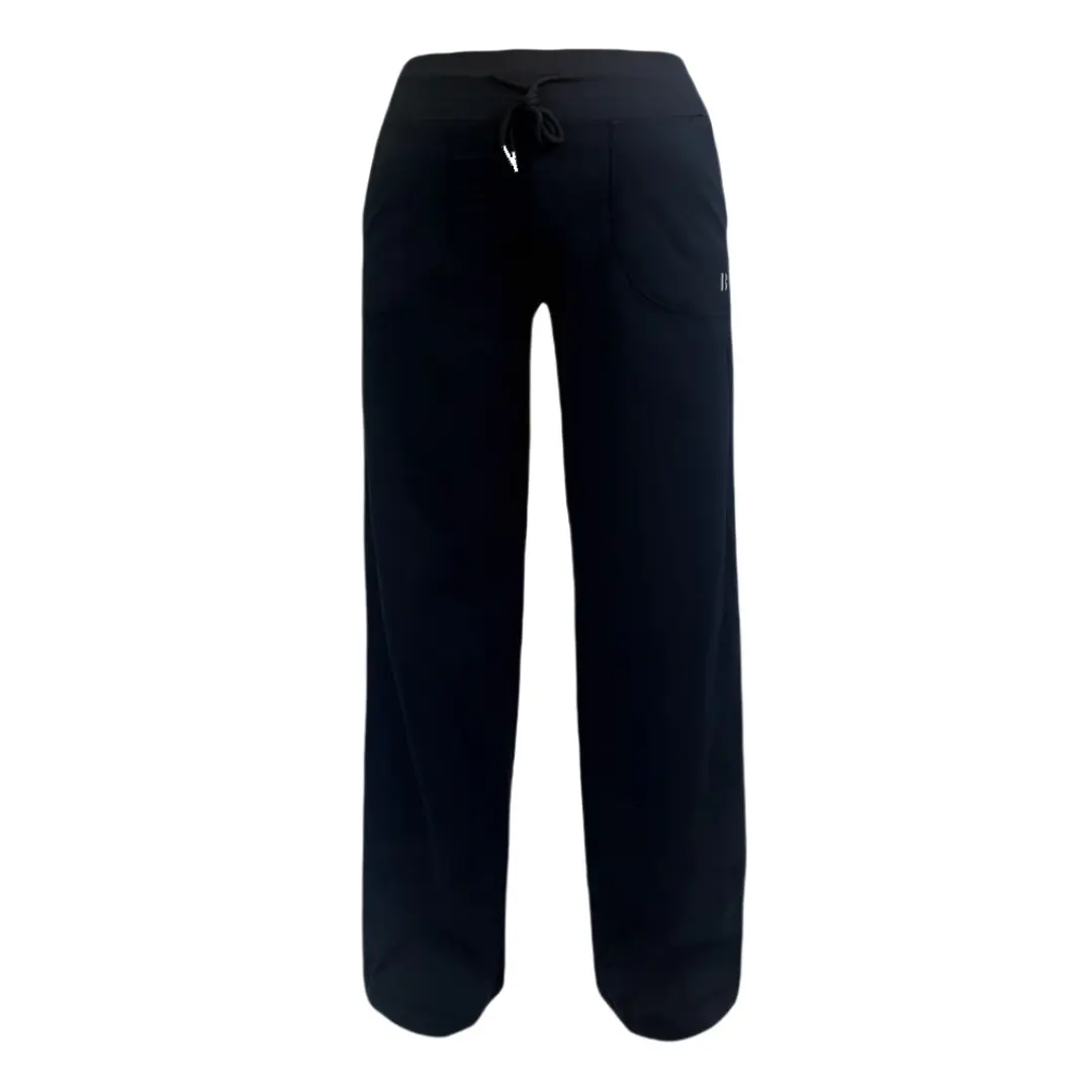 Boujee Dolly Mid-Night Black Lounge Pants Breathable Casual