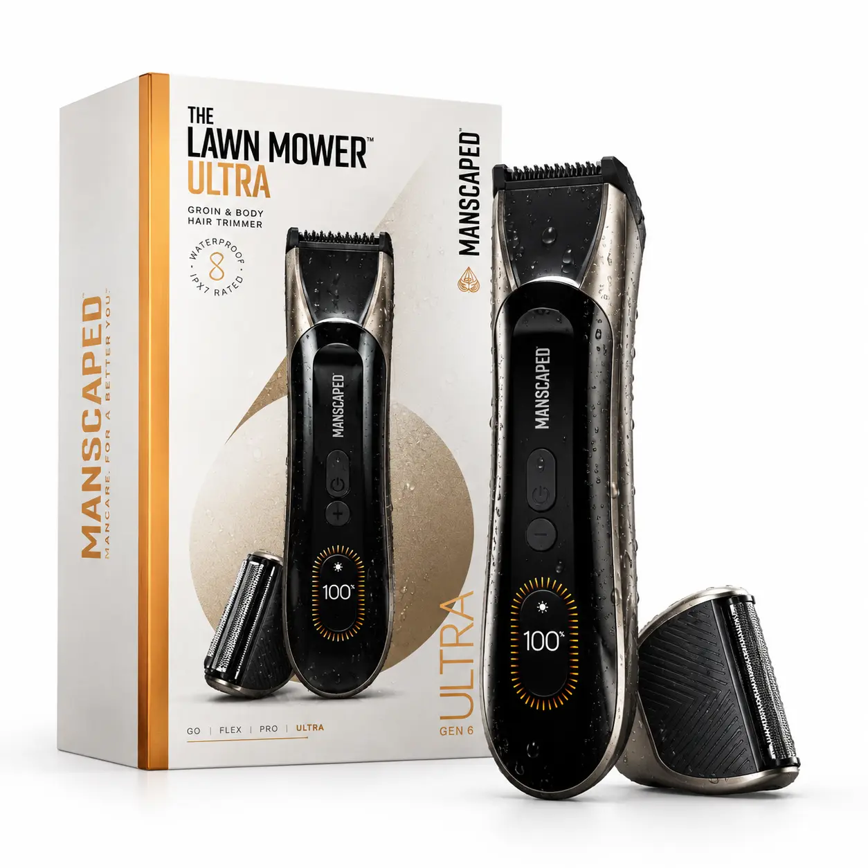 MANSCAPED The Lawn Mower 6.0 Ultra Gen Body & Groin Trimmer | 2 Blade Heads, 100-Min Battery, Waterproof MANSCAPED The Lawn Mower 6.0 Ultra Gen Body & Groin Trimmer | 2 Blade Heads, 100-Min Battery, Waterproof