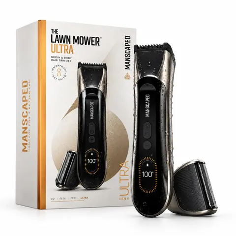 MANSCAPED The Lawn Mower 6.0 Ultra Gen Body & Groin Trimmer | 2 Blade Heads, 100-Min Battery, Waterproof