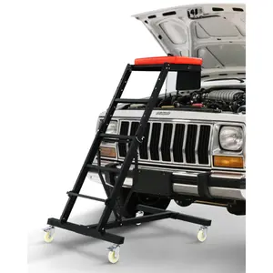 VEVOR Top Automotive Creeper, Engine Creeper with Adjustable Height 45.7" to 66.3", 400 LBS Capacity High Creeper, 4 Swivel Caster Wheels, Heavy Duty  Creeper for Auto Repair and Maintenance