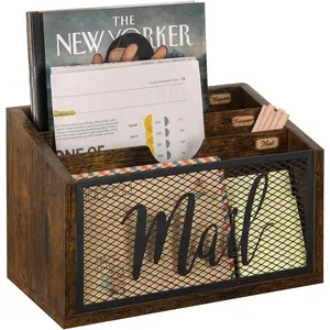 Mail Organizer Countertop, Mail Holder, Mail Sorter for Desk, Desktop Mail Basket, Wall Mounted Mail Organizer, Office Desk Organizers and Accessories for File Paper Folder