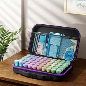 30/60/120 Slot Storage Container for Diamond Art Kits, Portable Bead Organizer, Ideal for Adult and Beginner Diamond Painting Accessories