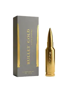 BHARARA Bullet Gold Eau De Parfum, 2.5 Oz/75 ml Men's Fragrance - Long Lasting & Unique Gift For Men
