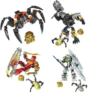 DIY Biochemical Warrior Master Domestic Building Blocks Skeleton Spider King Mech Assembly Combination toys for children gifts