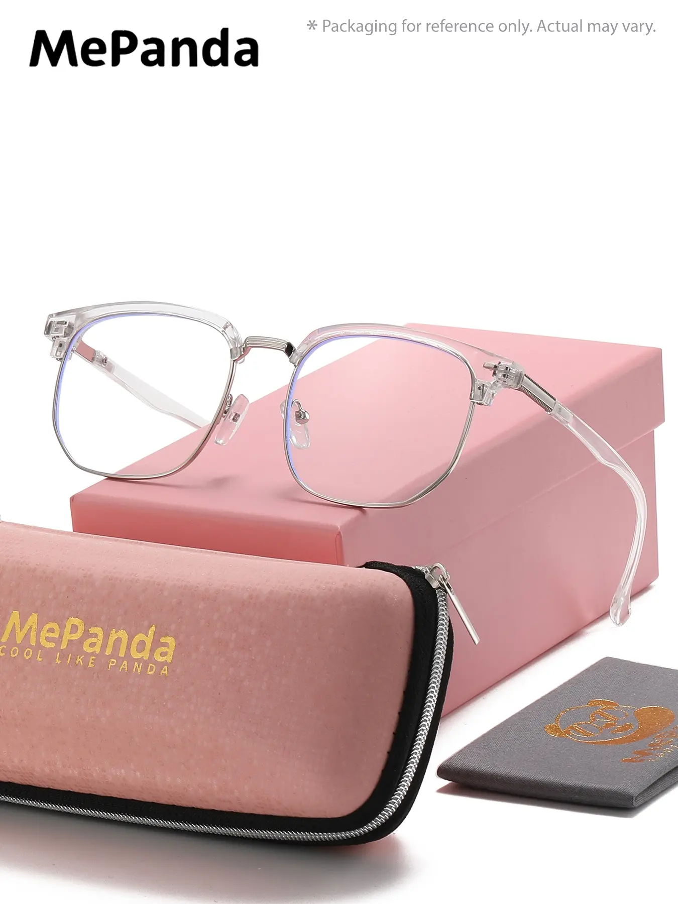 1 Pair Mepanda Unisex Cat Eye Full Frame Glasses,Ultimate Simplicity, Redefining Daily Life