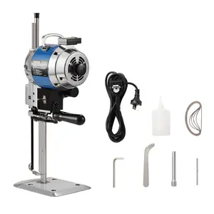 【Summervibes】VEVOR Fabric Cutter, 750W High-Speed Straight Knife Cloth Cutting Machine, 9.8" Alloy Steel Blade, Industrial Fabric Cutting Machine with Automatic Knife Sharpen, for Multilayer Fabric Leather Cloth