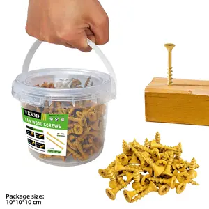 Deck wood screws, outdoor self-tapping screws, with external epoxy coating, equipped with T25 star-shaped screwdriver bit, #8*3/4in, #8*1-1/4in, #8*1-5/8, suitable for woodworking repairs, furniture installation, and DIY projects