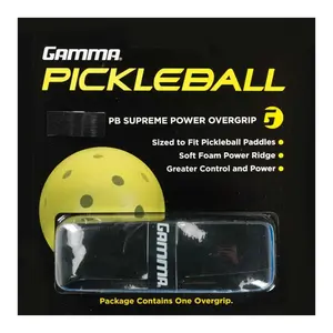 GAMMA Supreme Power Pickleball Overgrip – Black Replacement Grip