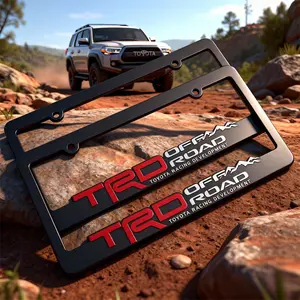 1 Pair(2pcs) JDM car styling badge car license plate frame US standard car number plate frame accessories