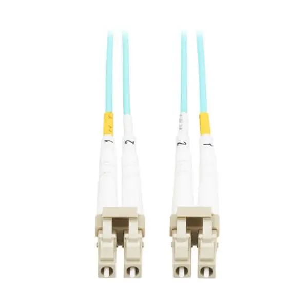 Tripp Lite N820-03M-TAA Duplex LC-LC OM3 50-125 MMF Fiber Patch Cable, 3m High-Speed 10GB, LSZH Jacket, Aqua, TAA Compliant