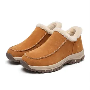 Women's fashionable winter boots with anti-slip properties "Cozy Winter Boot Collection - Suede & Fur Lined Ankle Boots for Women - Warm & Stylish" Lightweight Comfort Loafers fur Footwear Walking Shoes Girl