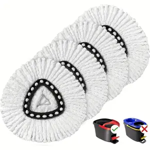 Spin Mop Head Replacement Microfiber Refills, Spin Mop Replacements, Reusable 360 Degree Easy Wring Out, Floor Cleaning Home Maintenance Compatible